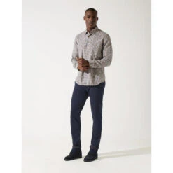 Chemise à Carreaux Jean Bleu Marron Homme - Izac -Teddy Smith Magasin chemise a carreaux jean bleu marron homme izac 2