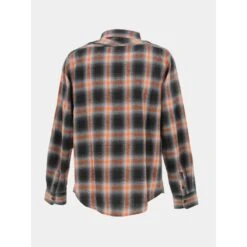 Teddy Smith Magasin -Teddy Smith Magasin chemise a carreaux plaid orange noir homme von dutch 1