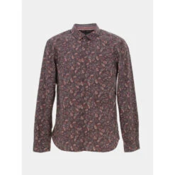 Chemise à Fleurs Axel Bordeaux Homme - Teddy Smith