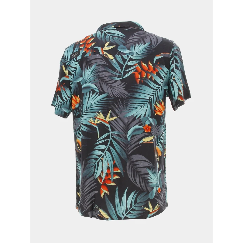 Chemise à Fleurs Imprimés Noir Vert Homme - Oxbow 4 Chemise à Fleurs Imprimés Noir Vert Homme - Oxbow – Image 2
