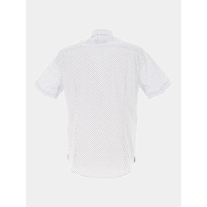 Chemise à Fleurs Kaito Blanc Bleu Homme - Izac 4 Chemise à Fleurs Kaito Blanc Bleu Homme - Izac – Image 2