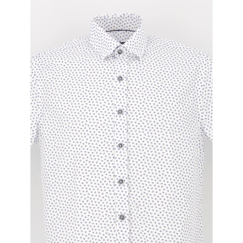 Chemise à Fleurs Kaito Blanc Bleu Homme - Izac 5 Chemise à Fleurs Kaito Blanc Bleu Homme - Izac – Image 3