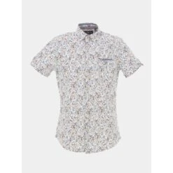 Chemise à Fleurs Lucile Blanc Homme - Benson & Cherry