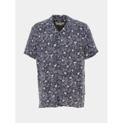 Chemise à Fleurs Lyman Bleu Marine Homme - Benson & Cherry