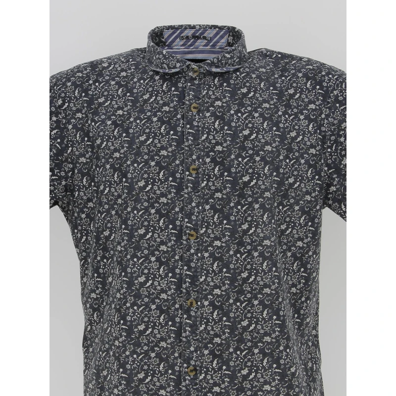 Chemise à Fleurs Magnus Bleu Marine Homme - Teddy Smith 5 Chemise à Fleurs Magnus Bleu Marine Homme - Teddy Smith – Image 3