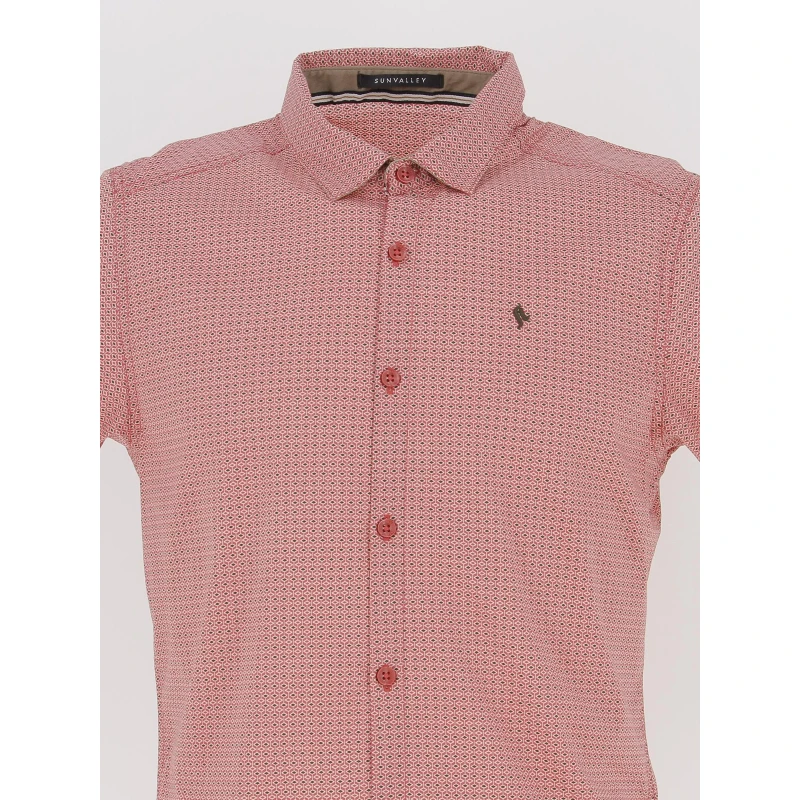 SUN VALLEY Chemise à Imprimés Stretch Sprat Rose Homme - Sunvalley 6 SUN VALLEY Chemise à Imprimés Stretch Sprat Rose Homme - Sunvalley – Image 4