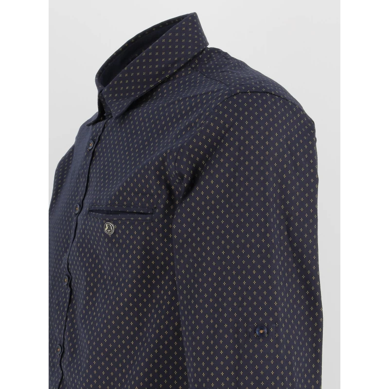 Chemise à Poche Classic Bleu Marine Homme - Benson & Cherry 5 Chemise à Poche Classic Bleu Marine Homme - Benson & Cherry – Image 4