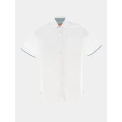 Chemise Bord Manches Bleu Uni Cory Blanc Homme - Oxbow