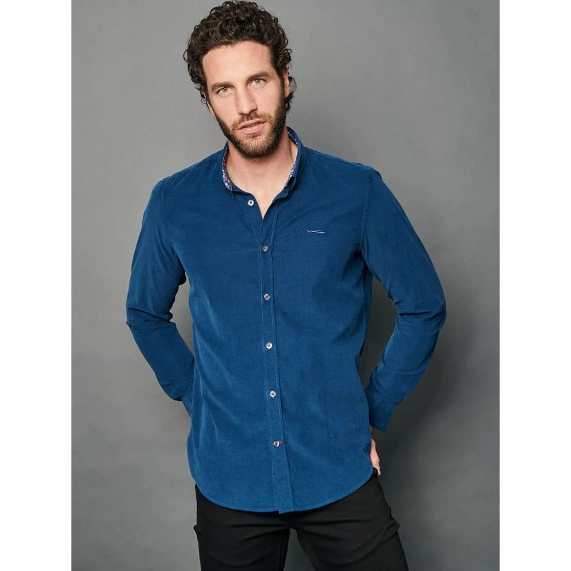 Chemise Cyril Bleu Pétrole Homme - Delahaye 3 Chemise Cyril Bleu Pétrole Homme - Delahaye