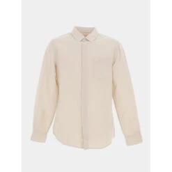 Chemise En Lin Beige Homme - Calvin Klein