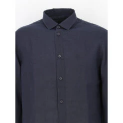 Chemise En Lin Bleu Marine Homme - Armani Exchange -Teddy Smith Magasin chemise en lin bleu marine homme armani exchange 2