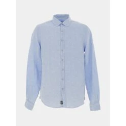 Chemise En Lin Kiss Bleu Homme - Izac