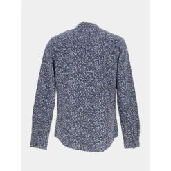 Chemise Galaxy Fleuri Bleu Marine Homme - Le Temps Des Cerises -Teddy Smith Magasin chemise galaxy fleuri bleu marine homme le temps des cerises 1