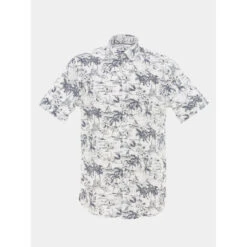 Chemise Imprimé Floral Kamille Blanc Bleu Homme - Izac