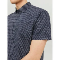 Chemise Imprimés Cardiff Bleu Marine Homme - Jack & Jones -Teddy Smith Magasin chemise imprimes cardiff bleu marine homme jack jones 3