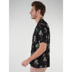 Chemise Imprimés Flamants Rose Cabana Noir Homme - Deeluxe -Teddy Smith Magasin chemise imprimes flamants rose cabana noir homme deeluxe 2