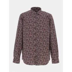 Chemise Jaden Imprimé Floral Noir/rose Homme - Izac