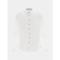 Chemise Kenta Coudières Fleurs Blanc Homme - Izac