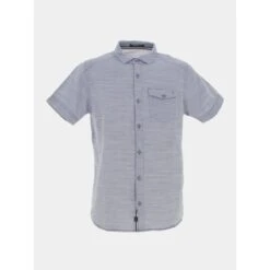 Chemise Manches Courtes Selkir Bleu Homme - Sun Valley