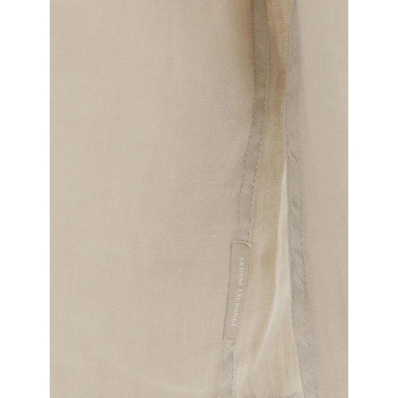 Chemise Manches Longues En Lin Beige Homme - Armani Exchange 5 Chemise Manches Longues En Lin Beige Homme - Armani Exchange – Image 3