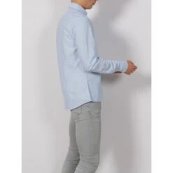 Chemise Manches Longues Oxford Bleu Clair Homme - Calvin Klein -Teddy Smith Magasin chemise manches longues oxford bleu clair homme calvin klein 2