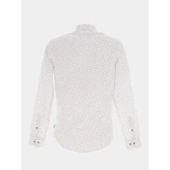 Teddy Smith Magasin -Teddy Smith Magasin chemise matt blanc camel homme izac 1