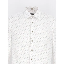 Chemise Matt Blanc Camel Homme - Izac -Teddy Smith Magasin chemise matt blanc camel homme izac 2