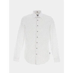 Chemise Matt Blanc Camel Homme - Izac