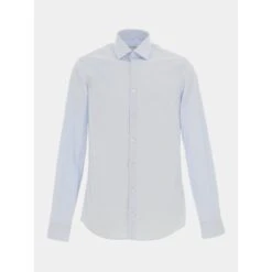 Chemise Poplin Stretch Slim Bleu Homme - Calvin Klein