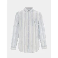 Chemise Rayée Collins Bleu Homme - Guess
