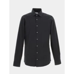 Chemise Slim Poplin Noir Homme - Calvin Klein