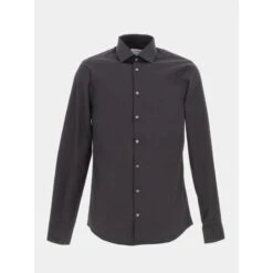 Chemise Stretch Collar Print Noir Homme - Calvin Klein