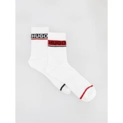 Coffret 2 Paires De Chaussettes Hautes Rib Blanc Homme - Hugo