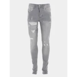 Jean Skinny Effet Usé Gris Homme - Project X Paris