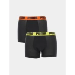 Pack 2 Boxers Basic Color Noir Homme - Puma