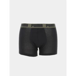 Pack 2 Boxers Basic Noir / Kaki Homme - Puma -Teddy Smith Magasin pack 2 boxers basic noir kaki homme puma 2