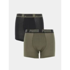 Pack 2 Boxers Basic Noir / Kaki Homme - Puma