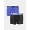 Pack 2 Boxers Basic Stretch Noir Bleu Homme - Puma -Teddy Smith Magasin pack 2 boxers basic stretch noir bleu homme puma