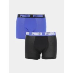 Pack 2 Boxers Basic Stretch Noir Bleu Homme - Puma