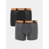 Pack 2 Boxers Basic Stretch Noir Gris Homme - Puma -Teddy Smith Magasin pack 2 boxers basic stretch noir gris homme puma