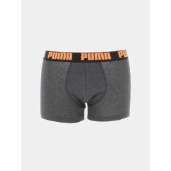 Pack 2 Boxers Basic Stretch Noir Gris Homme - Puma -Teddy Smith Magasin pack 2 boxers basic stretch noir gris homme puma 2