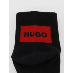 Pack 2 Paires De Chaussettes Rib Label Noir Homme - Hugo -Teddy Smith Magasin pack 2 paires de chaussettes rib label noir homme hugo 2