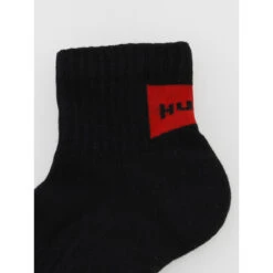 Pack 2 Paires De Chaussettes Rib Label Noir Homme - Hugo -Teddy Smith Magasin pack 2 paires de chaussettes rib label noir homme hugo 3