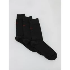 Pack 3 Paires De Chaussettes Hautes Gris Homme - Hugo