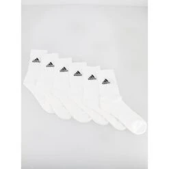 Pack 6 Paires De Chaussettes Hautes Amorti Blanc - Adidas