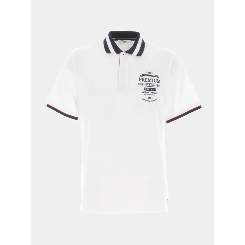 Polo Explore Nautical Blanc Homme - Jack & Jones 3 Polo Explore Nautical Blanc Homme - Jack & Jones