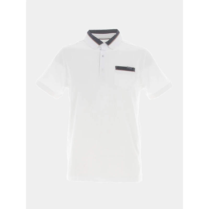 Polo Fast Col Pois Blanc Homme - Deeluxe 3 Polo Fast Col Pois Blanc Homme - Deeluxe
