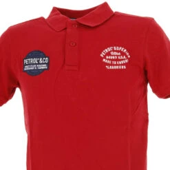 Polo Fire Rouge Homme - Petrol Industries -Teddy Smith Magasin polo fire rouge homme petrol industries 2