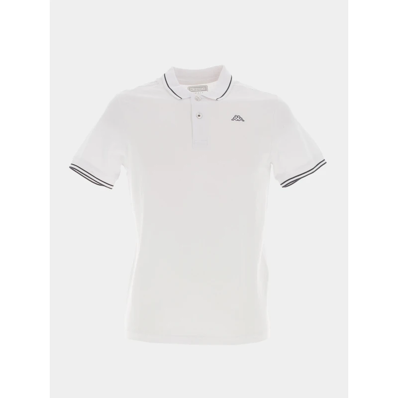 Polo Slim Ezio Corporate Blanc Homme - Kappa 3 Polo Slim Ezio Corporate Blanc Homme - Kappa