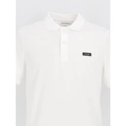 Polo Stretch Pique Blanc Homme - Calvin Klein -Teddy Smith Magasin polo stretch pique blanc homme calvin klein 3